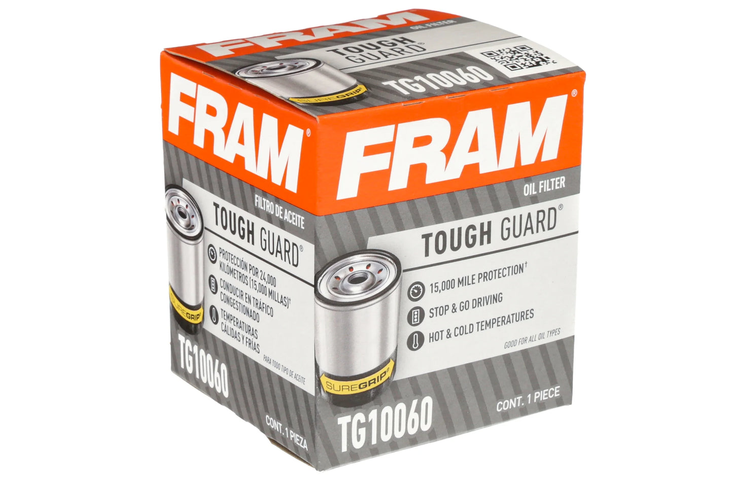 (3 Pack)  Tough Guard 15,000 Mile Oil Filter, TG10060, Replacement Oil Filter for Select Vehicles