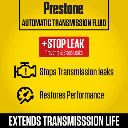 (2 Pack)  ATF + Stop Leak Automatic Transmission Fluid, 32 Oz (1 Quart)